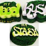 3.5-inch poly resin storage container, durable available in assorted colors for secure storage.